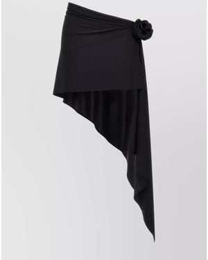 Magda Butrym Asymmetric Draped Skirt - Black