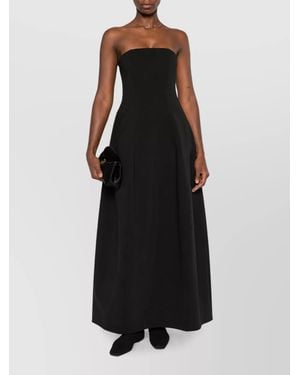 TOTEME Strapless Sleeveless Flared Dress - Black