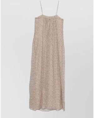 Alysi Printed Midi Dress - Natural
