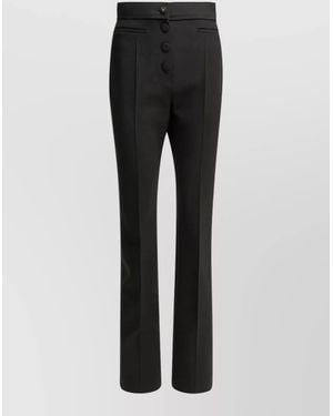 Valentino Vgold Tailored Pants High Waist Pleats - Black