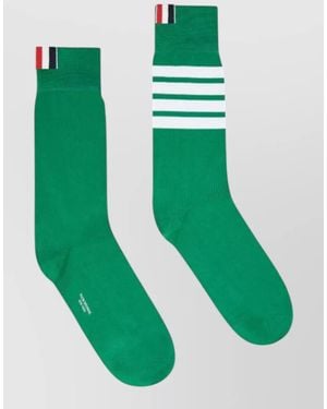 Thom Browne Cotton Mid Calf Socks - Green