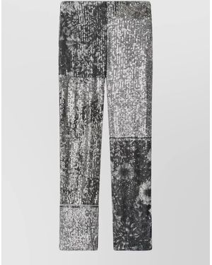 Maison Margiela Patchwork Sequin Tailored Trousers Runway Style - Grey
