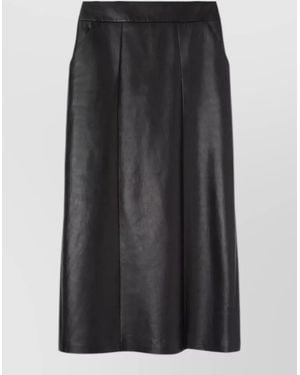 Ermanno Scervino Leather Maxi Skirt - Black