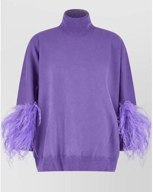 Alberta Ferretti Wool Sweatshirt - Purple