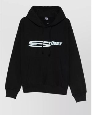 Stussy Casual Hoodie With Drawstring And Pocket - Black