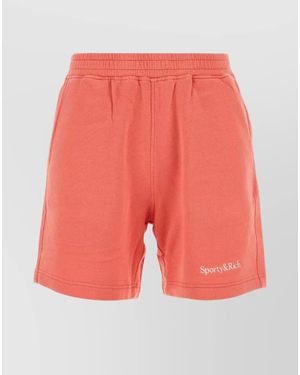 Sporty & Rich Stretch Cotton Shorts - Pink
