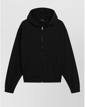 Gucci Hooded Knit Sweater Long Sleeves Pockets - Black