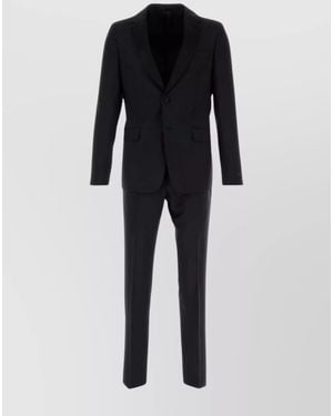Prada Wool Blend Single Breasted Tuxedo - Black