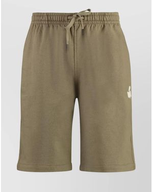 Isabel Marant Cotton Bermuda Shorts Elastic Waistband - Green