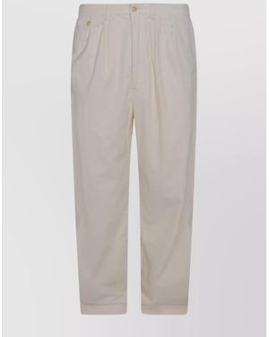 Polo Ralph Lauren Relaxed Pants With Pleated Front And Pockets - White