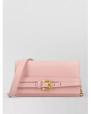 Balmain Shuffle Leather Clutch Bag - Pink