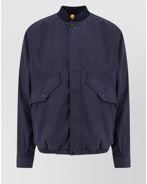 Moncler Genius Cotton Blend Bomber Jacket - Blue