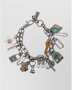Marc Jacobs Pop America Charm Bracelet Mixed Charms - Metallic