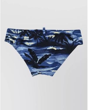 DSquared² Printed Swim Shorts - Blue