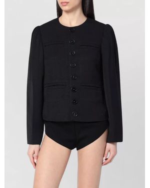 NAMACHEKO Jacket Front Pockets Long Sleeves Shoulders - Black