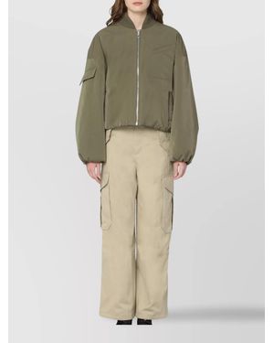 Bottega Veneta Cotton Wide-Leg Cargo Trousers - Natural