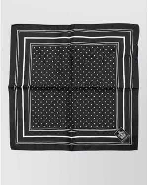 Dolce & Gabbana Silk Polka Dot Scarf - Black