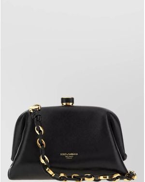 Dolce & Gabbana Mini Leather Clutch Bag - Black