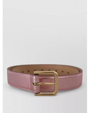 Dolce & Gabbana Metallic Leather Belt - Pink