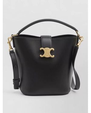 Celine Calfskin Leather Small Bucket Bag - Black