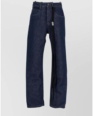 Ann Demeulemeester Cotton Slim-Fit Cropped Straight Pants - Blue