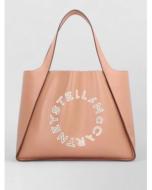 Stella McCartney Vegan Logo Tote Bag Shoulder Carry - Natural