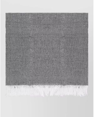 Panicale Lurex Fringed Scarf - Gray