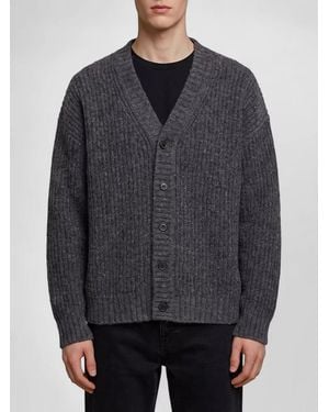 Roberto Collina Wool Nylon Cardigan Regular Fit V Neck - Gray
