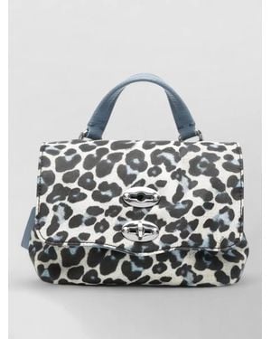 Zanellato Postina Baby Shoulder Bag Animal Print - Grey