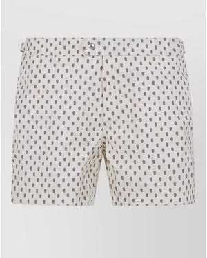 Tom Ford Paisley Print Swim Shorts - White