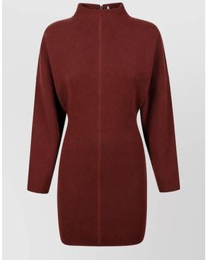 Max Mara Fine-Knit Knitted Dress - Red