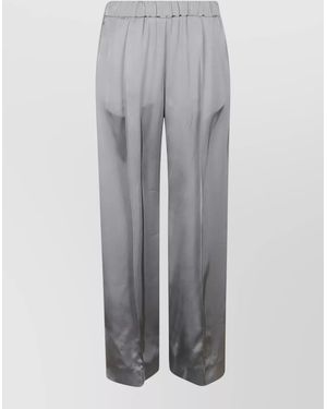 Jil Sander Satin Lounge Trousers Side And Back Pockets - Grey