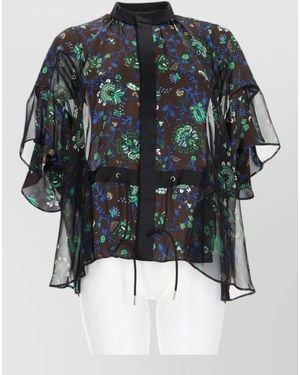 Sacai Floral Print Jacket - Multicolor