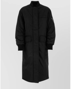 Stand Studio Padded Jacket With Quilted Design And Front Pockets - Black
