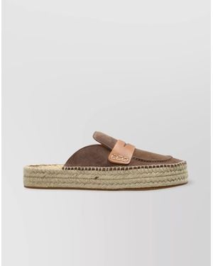 JW Anderson Suede Loafers Espadrille Sole - Multicolour