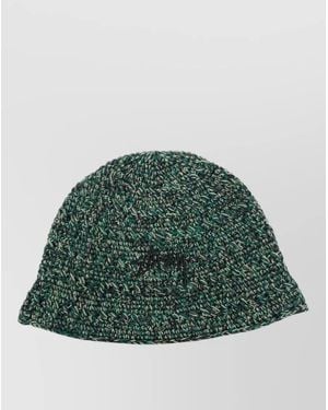 Stussy Casual Knitted Beanie Hat Textured Design - Green