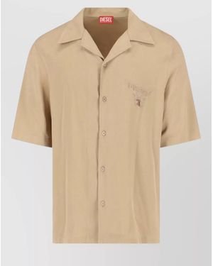 DIESEL Short Sleeve Shirt Graphic Print Style - Natural