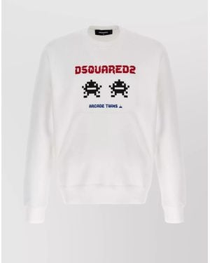 DSquared² Logo Print Regular-Fit Sweatshirt - White