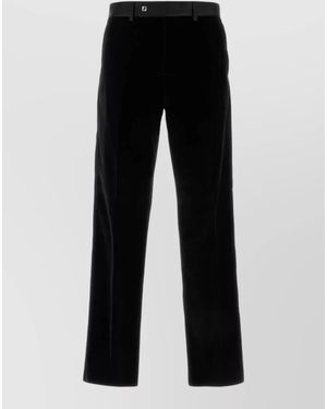 Fendi Velvet Tailored Trousers - Black