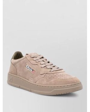 Autry Low Lace Up Shoes Suede Upper - Pink
