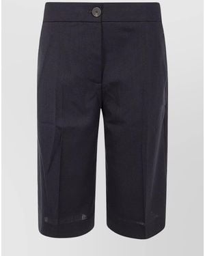 Studio Nicholson Wool Tailored Shorts - Blue
