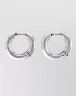 Ann Demeulemeester Mariela Anatomic Loop Earrings Engraved Detail - Metallic