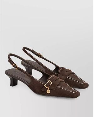 Tod's Suede Leather Mules - Brown