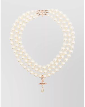 Vivienne Westwood Pearl Chain Multi-Strand Necklace - White