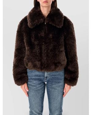 Stand Studio Faux Fur Coat - Black
