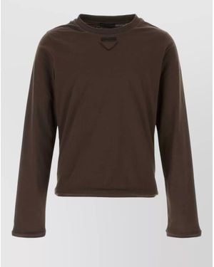Prada Cotton T-Shirt - Brown