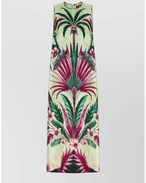 F.R.S For Restless Sleepers Silk Printed Sleeveless Maxi Dress - White