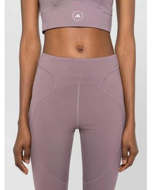 adidas By Stella McCartney Organic Cotton Panelled High-Rise 7/8 Leggings - Purple