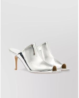 MM6 by Maison Martin Margiela Metallic Open Toe Sandals - Multicolor