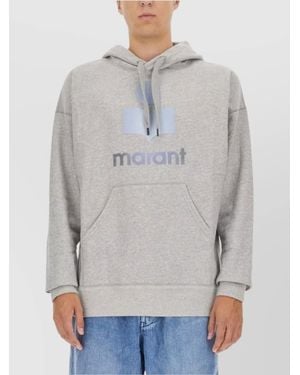 Isabel Marant Miley Logo-Detail Hoodie - Grey